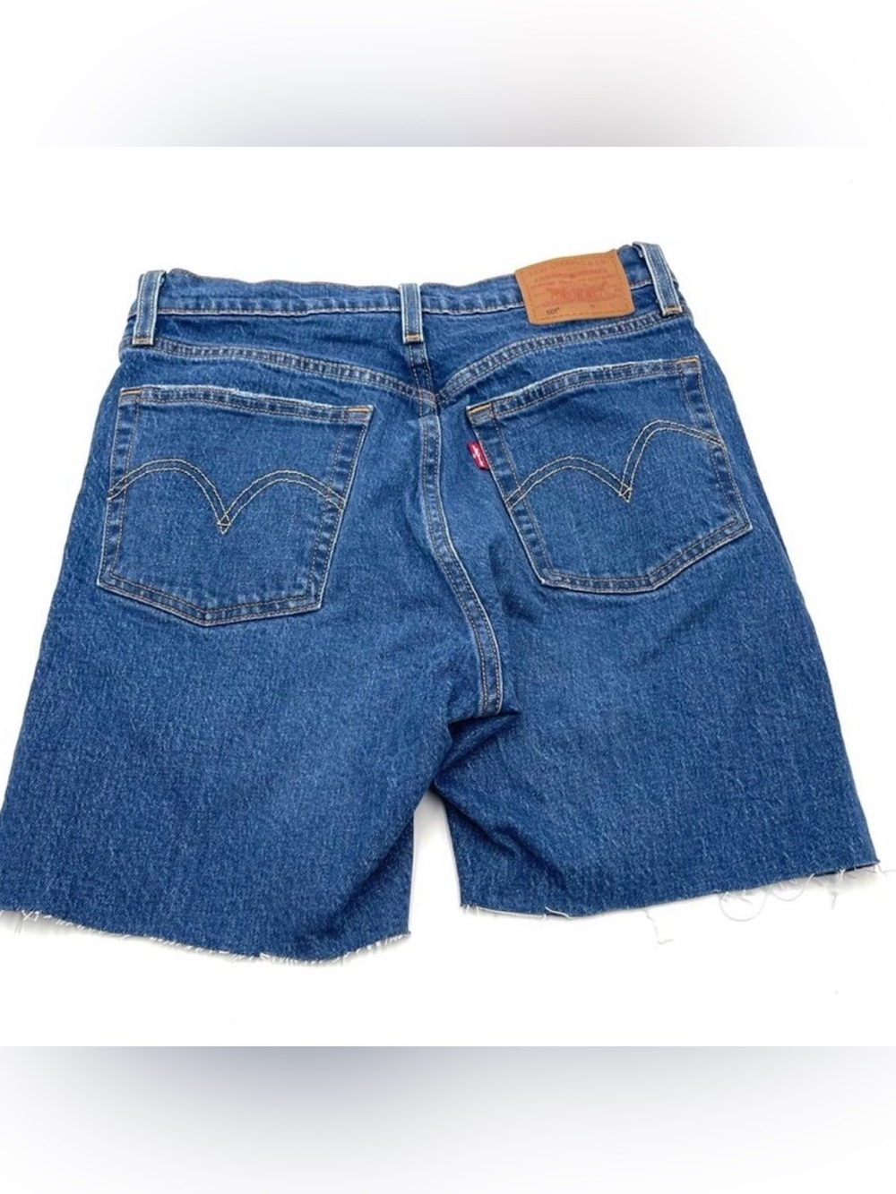 LEVI's 501 distressed denim shorts Size 26 - Picture 2 of 3